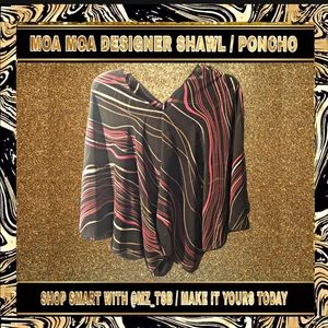 🔲🔳🔲  DESIGNER SHAWL / PONCHO 🔲🔳🔲 MOA MOA